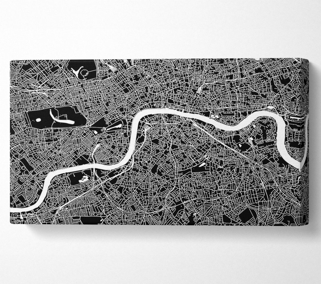  A Canvas Print of The Map Of London Thames 5 Canvas Wall Art