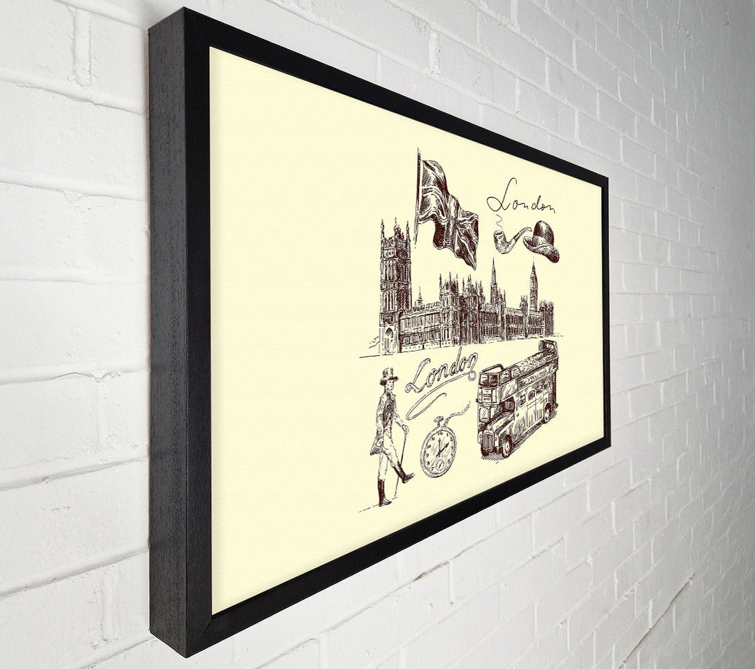  A Canvas Print of Retro City Canvas Wall Art