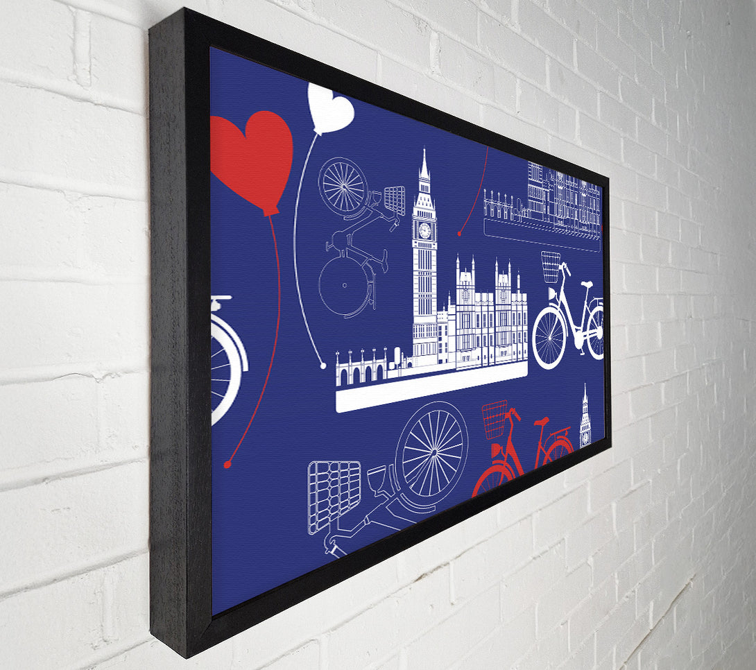  A Canvas Print of Cycling Around The City Canvas Print