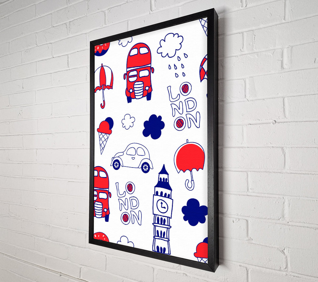  A Canvas Print of Red White And Blue 2 Canvas Wall Art