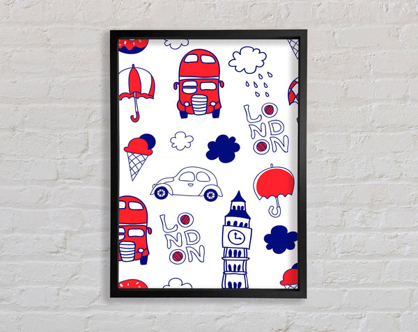 Red White And Blue 2 Framed Print