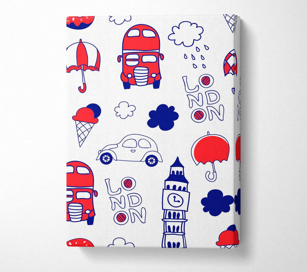  A Canvas Print of Red White And Blue 2 Canvas Wall Art