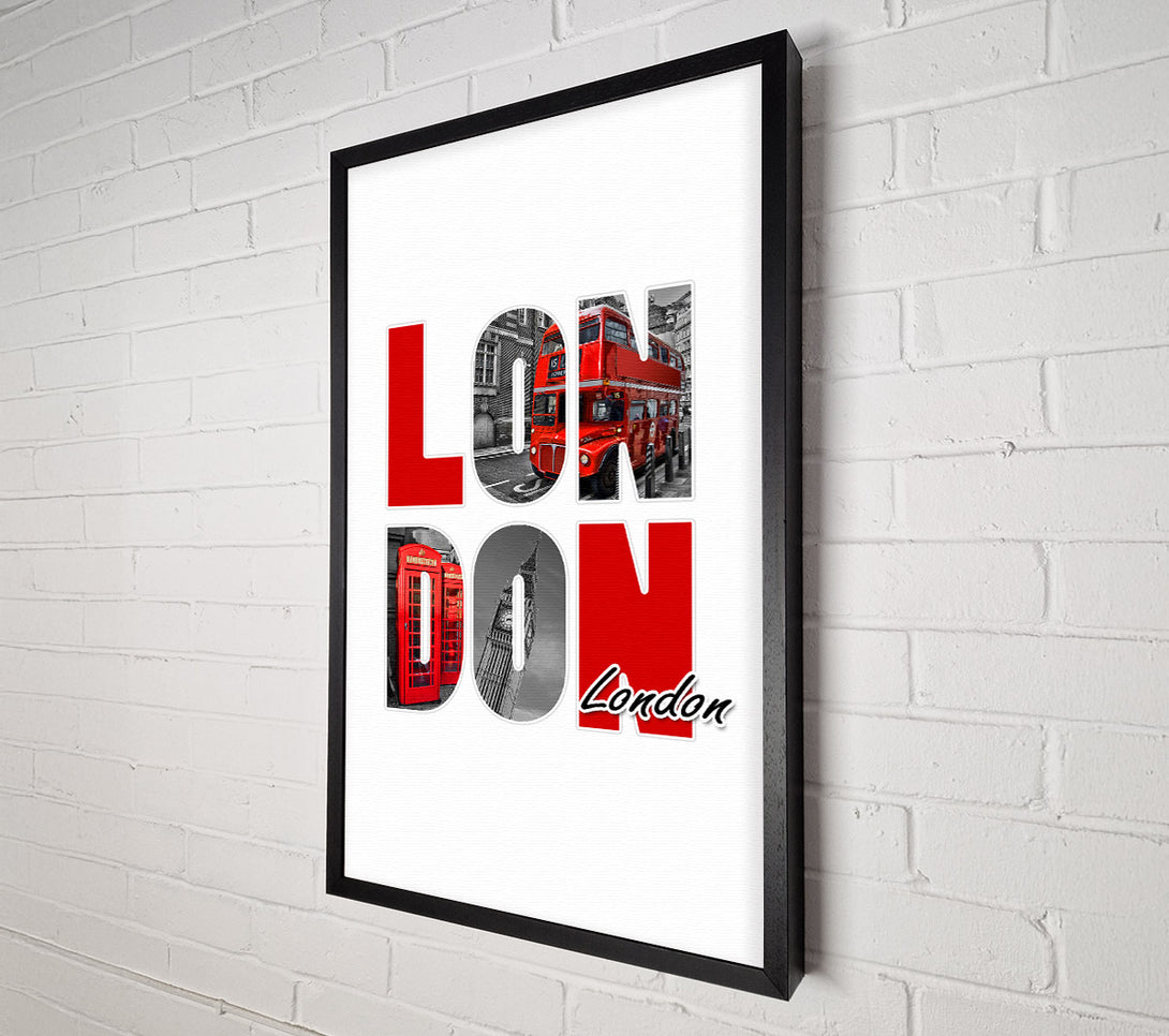  A Canvas Print of Icons Through The London Canvas Art