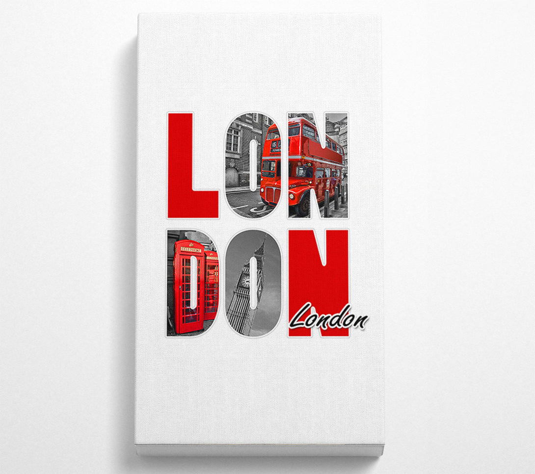  A Canvas Print of Icons Through The London Canvas Art