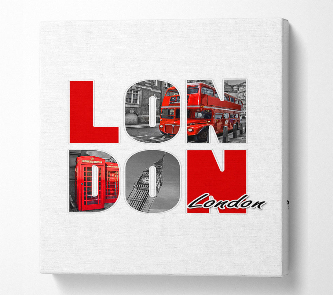  A Canvas Print of Icons Through The London Canvas Art