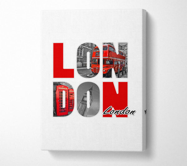  A Canvas Print of Icons Through The London Canvas Art