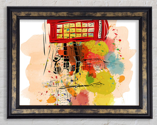 Funky Iconic City Framed Print