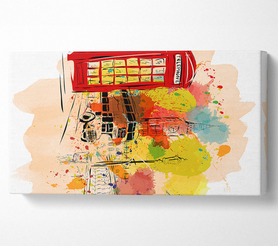  A Canvas Print of Funky Iconic City Canvas Wall Art