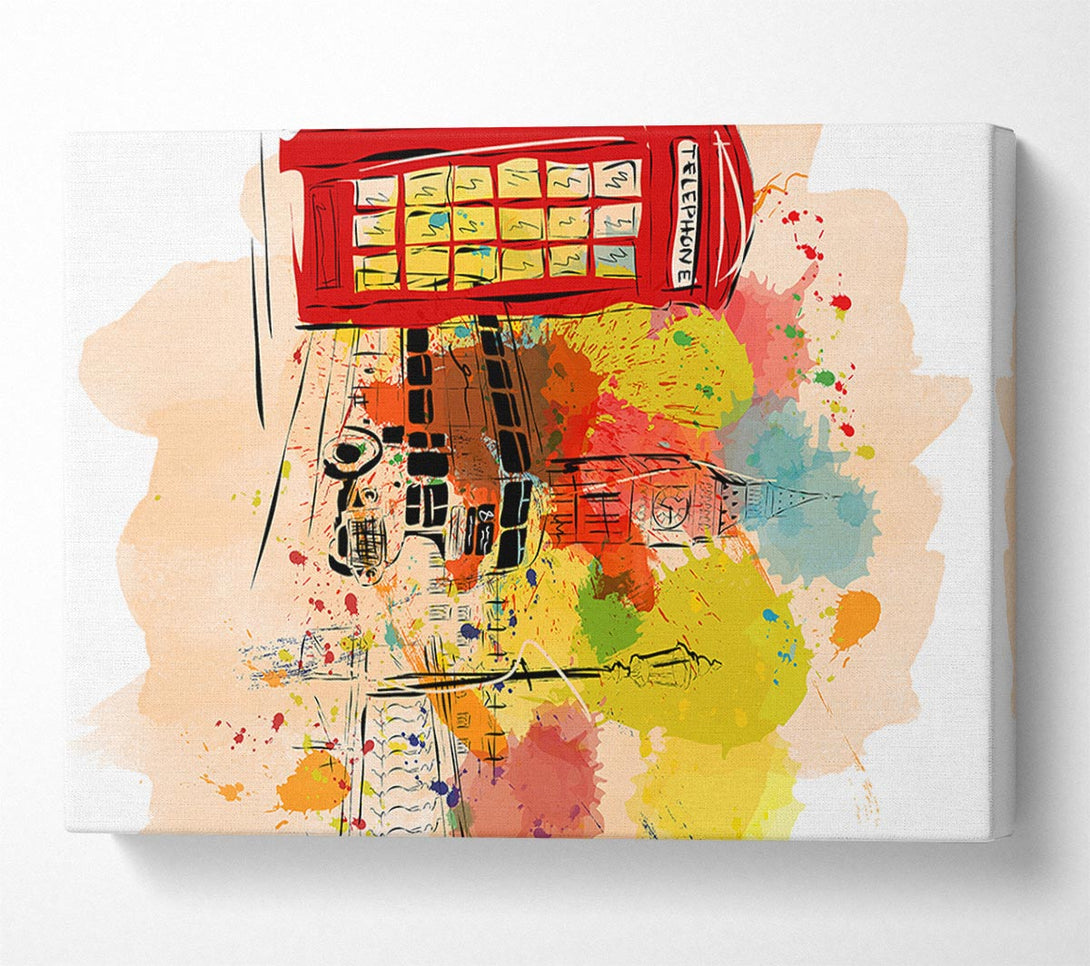  A Canvas Print of Funky Iconic City Canvas Wall Art