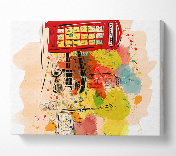  A Canvas Print of Funky Iconic City Canvas Wall Art
