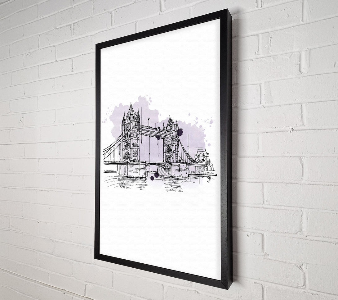  A Canvas Print of Tower Bridge Outline 6 Canvas Art