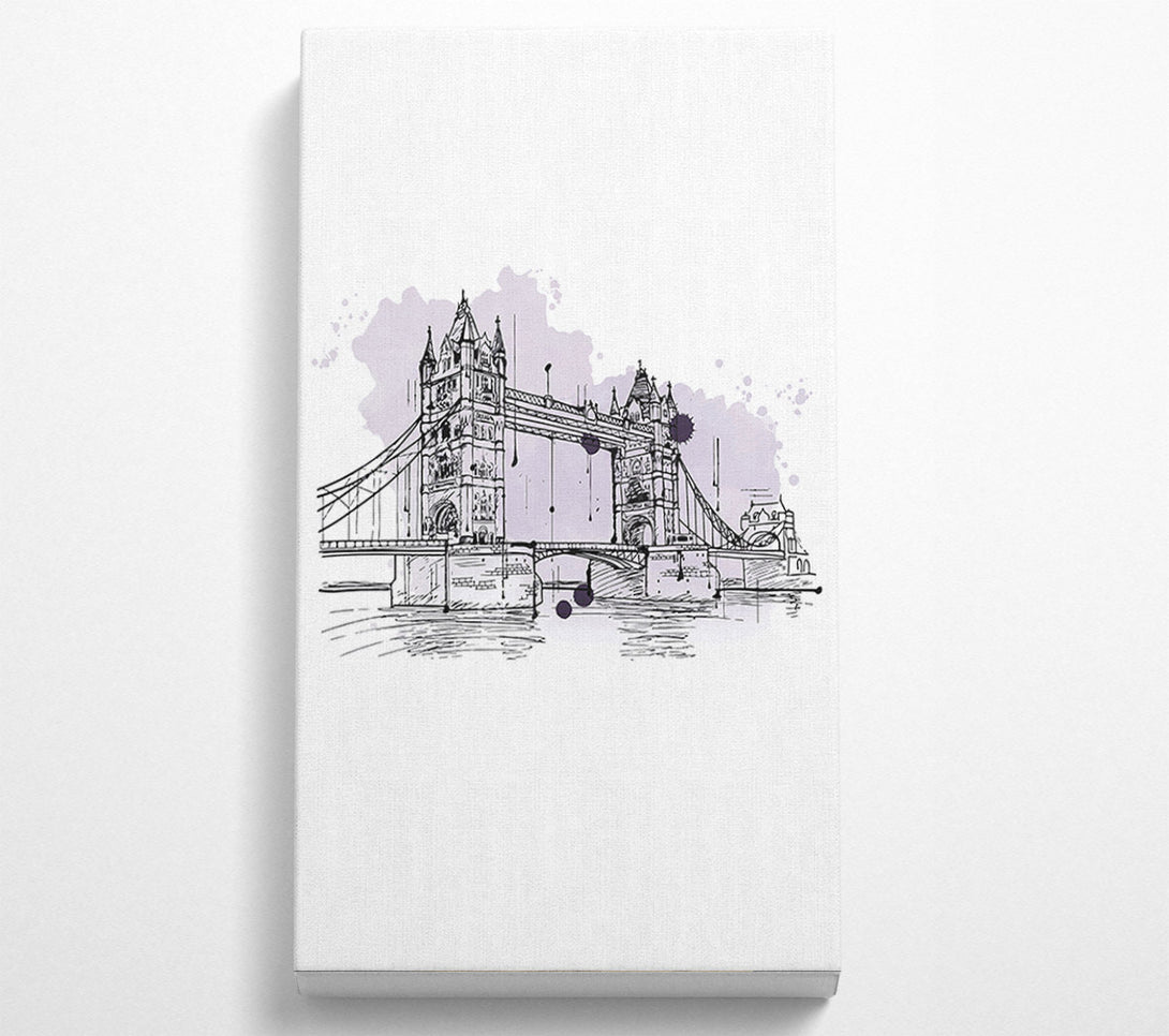 A Canvas Print of Tower Bridge Outline 6 Canvas Art