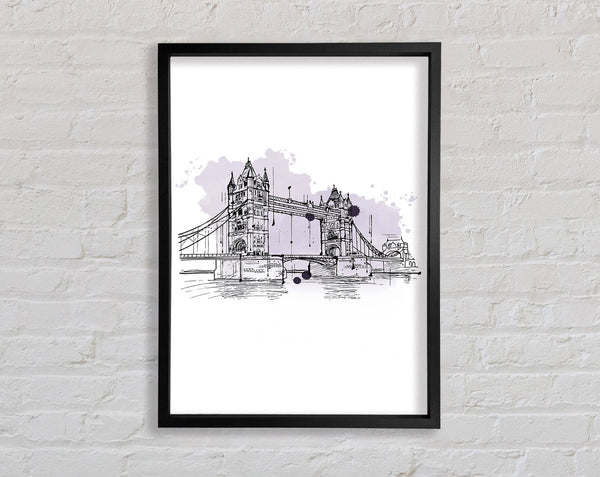 Tower Bridge Outline 6 Framed Print