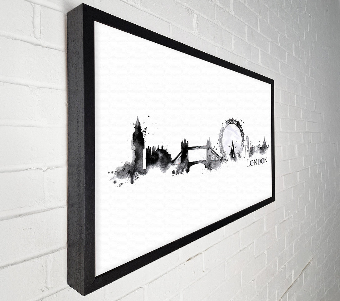  A Canvas Print of Black Splash City Canvas Wall Art