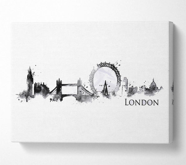  A Canvas Print of Black Splash City Canvas Wall Art