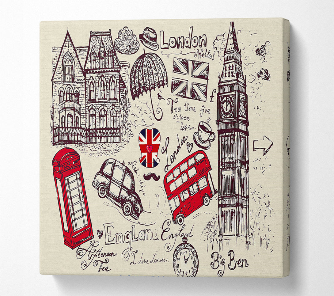  A Canvas Print of Attractions Of The City 5 Canvas Print