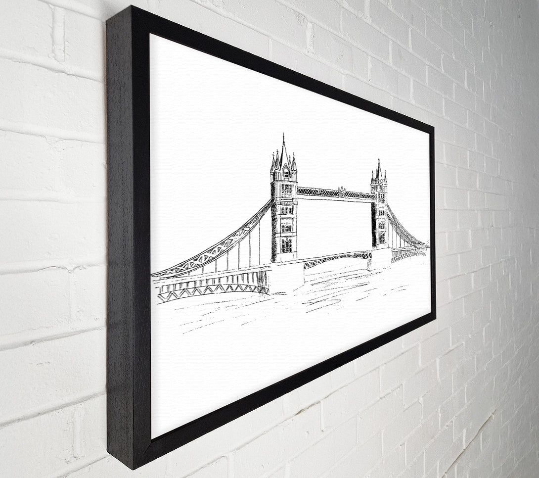  A Canvas Print of Tower Bridge Outline 4 Canvas Art