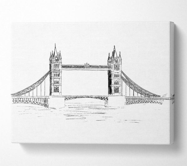  A Canvas Print of Tower Bridge Outline 4 Canvas Art