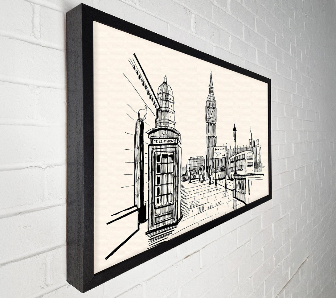  A Canvas Print of London Street Outline 2 Canvas Print