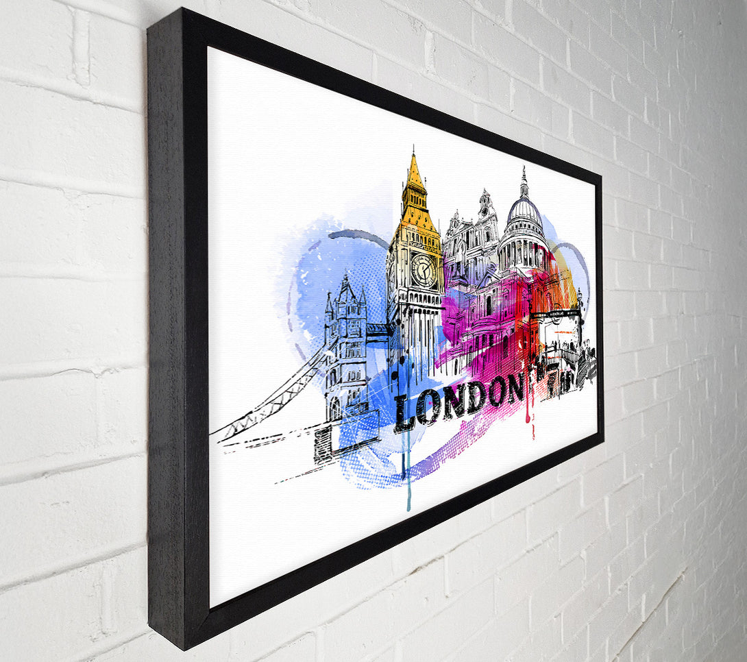  A Canvas Print of London Iconic Places Canvas Art