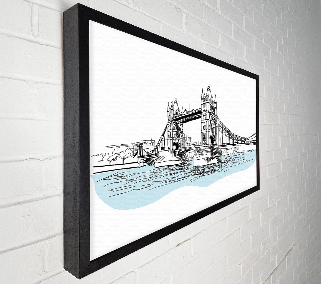  A Canvas Print of Tower Bridge Outline 3 Canvas Print