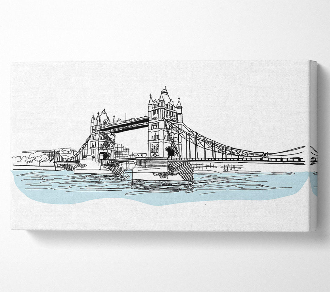  A Canvas Print of Tower Bridge Outline 3 Canvas Print