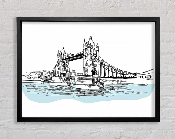 Tower Bridge Outline 3 Framed Print