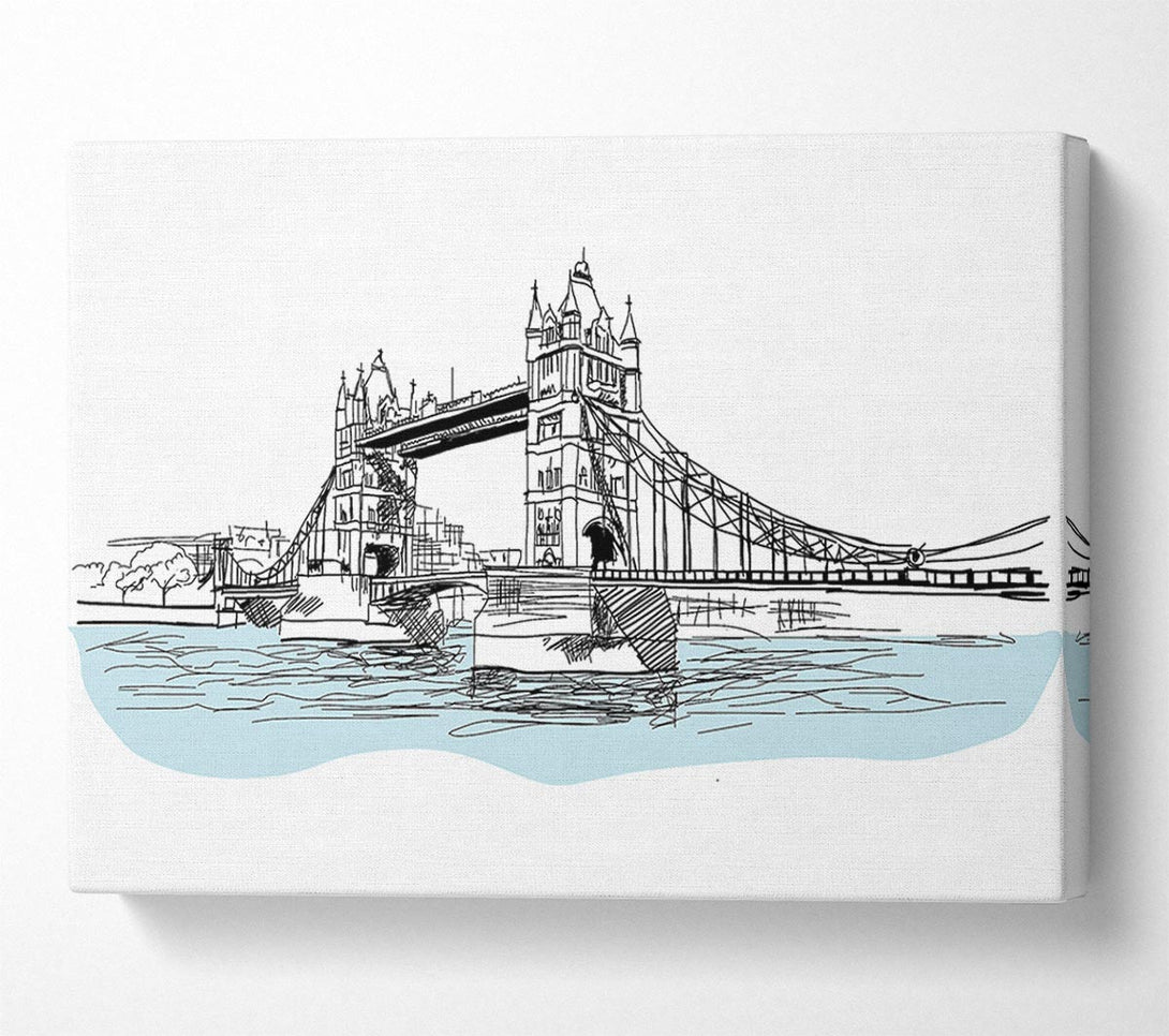  A Canvas Print of Tower Bridge Outline 3 Canvas Print