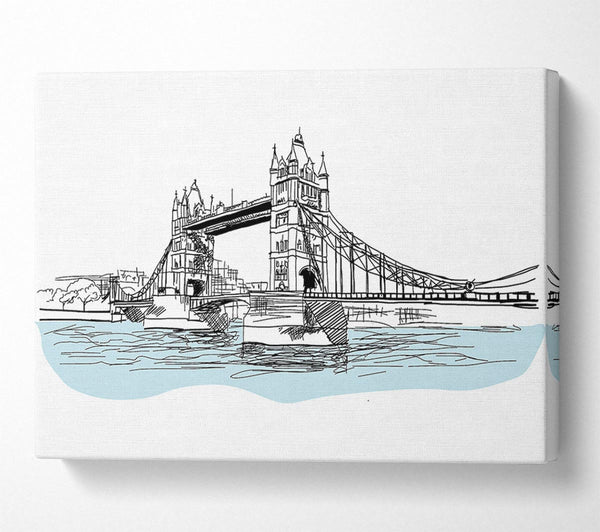  A Canvas Print of Tower Bridge Outline 3 Canvas Print