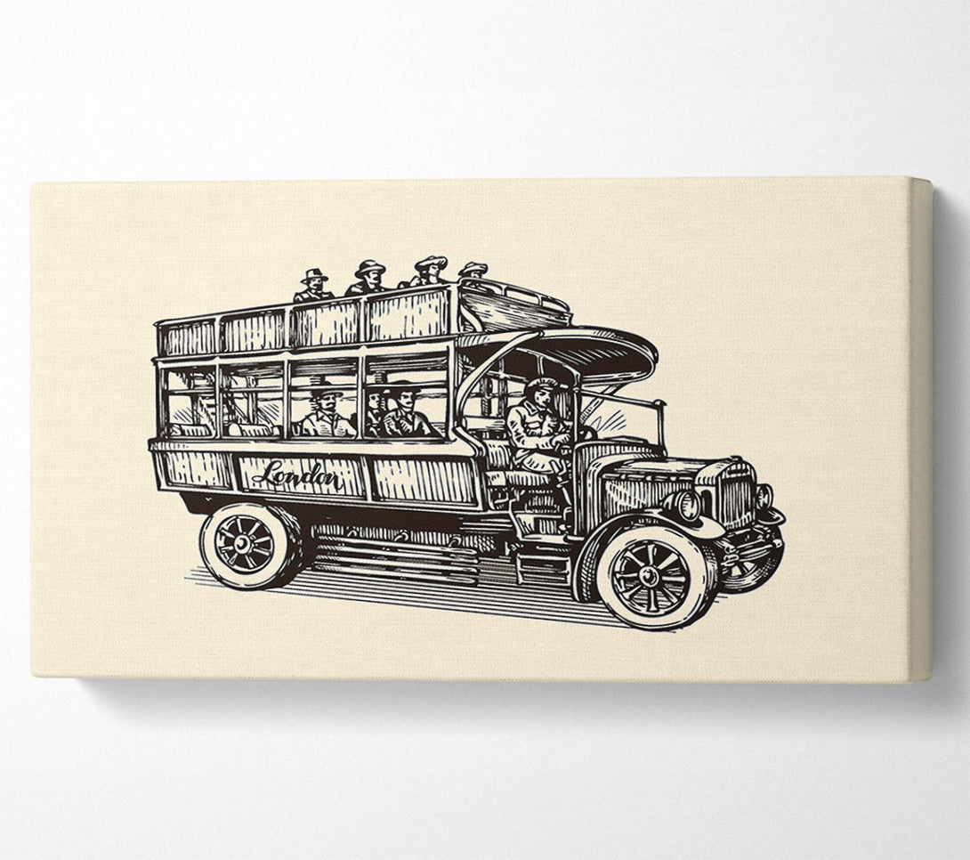  A Canvas Print of Retro Site Seeing Canvas Print