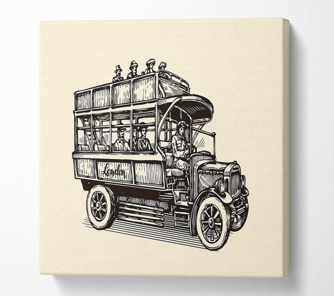  A Canvas Print of Retro Site Seeing Canvas Print