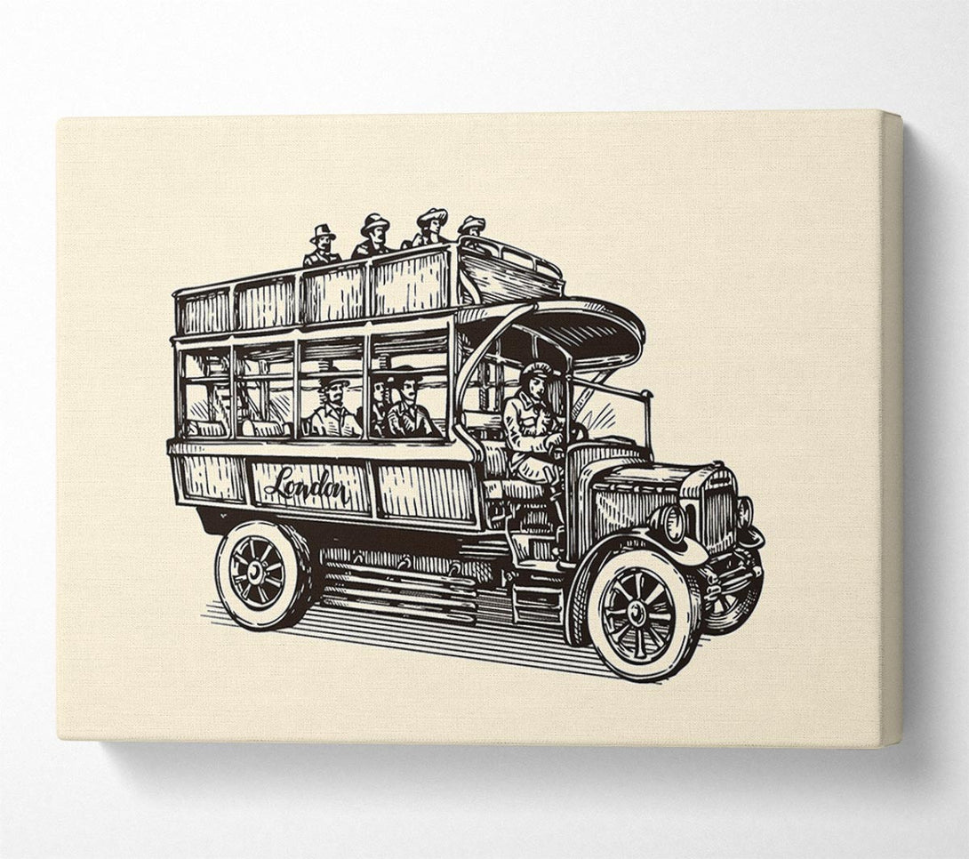  A Canvas Print of Retro Site Seeing Canvas Print