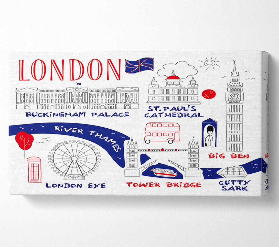 A Canvas Print of Things Not To Miss In The City Canvas Print