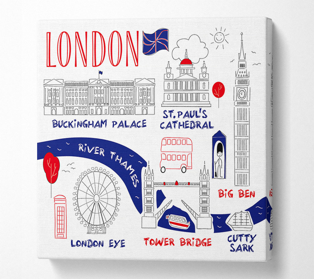  A Canvas Print of Things Not To Miss In The City Canvas Print