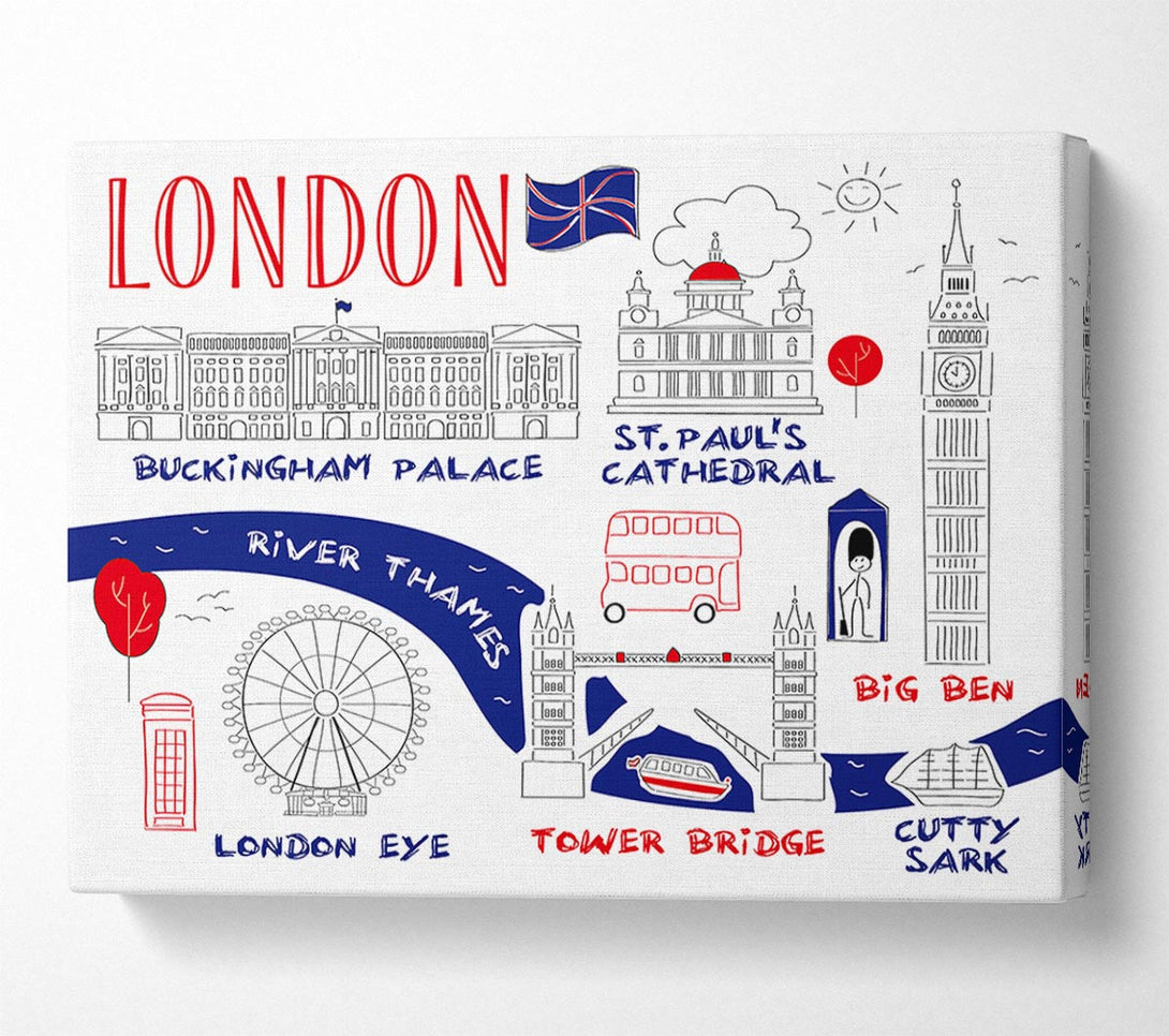  A Canvas Print of Things Not To Miss In The City Canvas Print