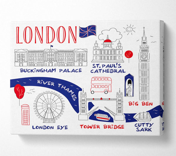  A Canvas Print of Things Not To Miss In The City Canvas Print