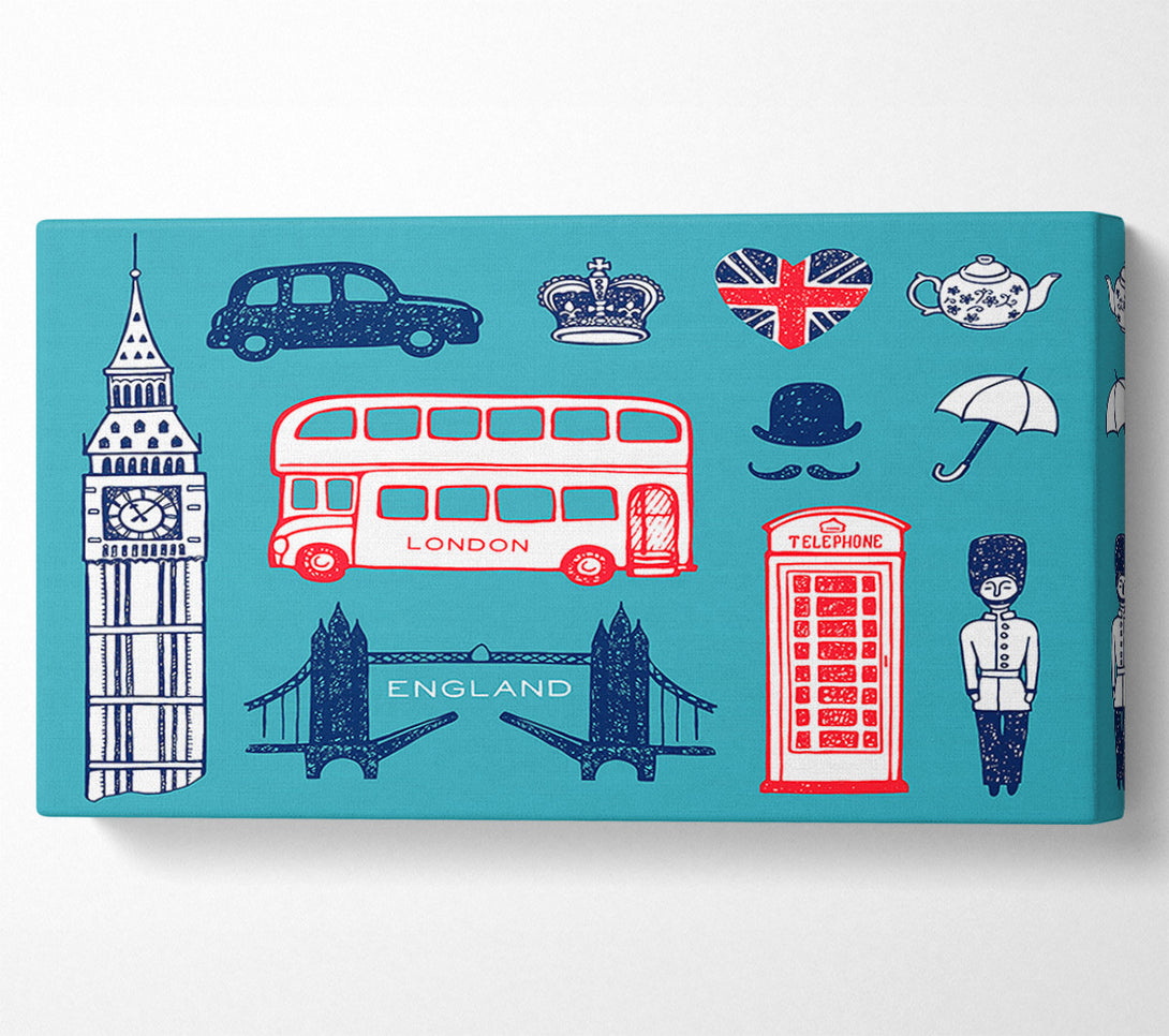  A Canvas Print of All The Things To Love In The City 3 Canvas Art