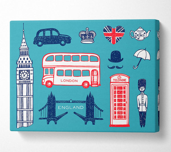  A Canvas Print of All The Things To Love In The City 3 Canvas Art