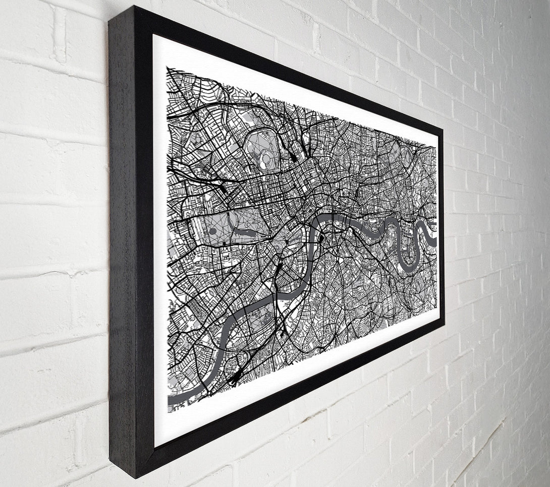  A Canvas Print of The Map Of London Thames 4 Canvas Print
