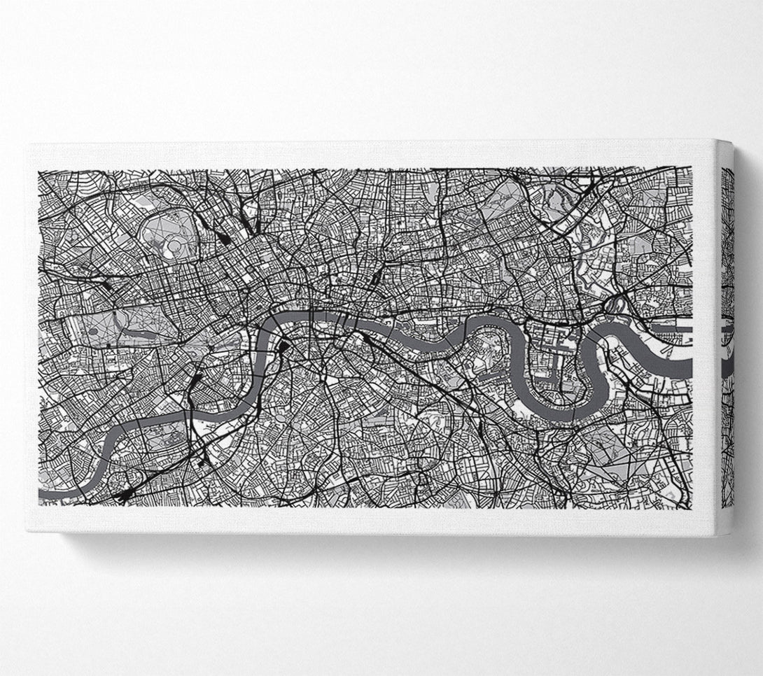  A Canvas Print of The Map Of London Thames 4 Canvas Print