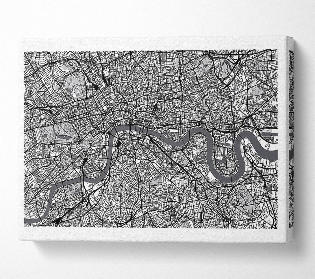  A Canvas Print of The Map Of London Thames 4 Canvas Print