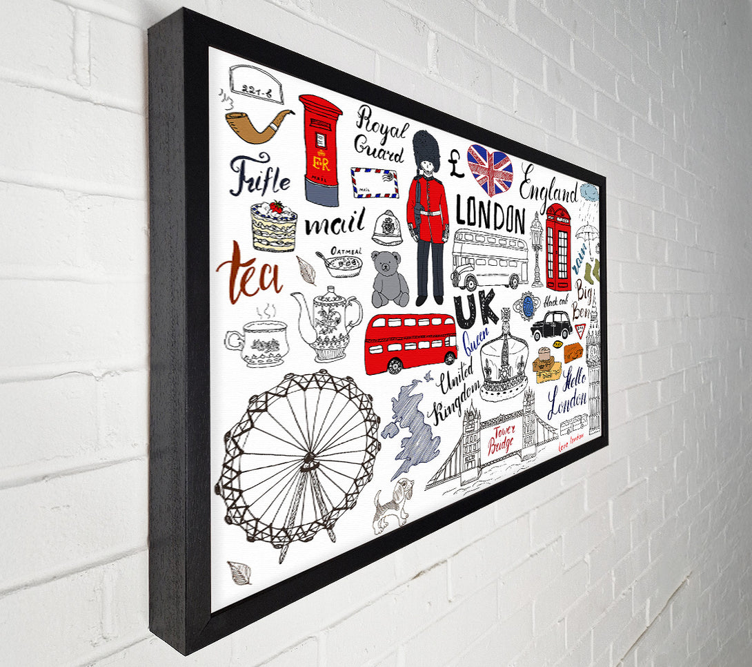  A Canvas Print of All The Things To Love In The City 1 Canvas Print