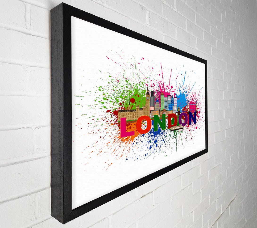  A Canvas Print of Rainbow London Splash 3 Canvas Art