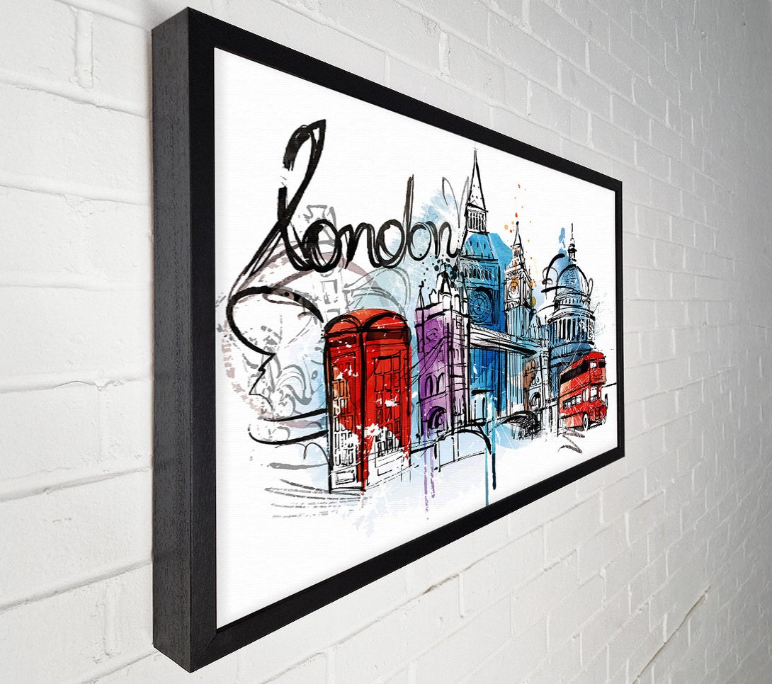  A Canvas Print of Iconic London Sites Canvas Wall Art