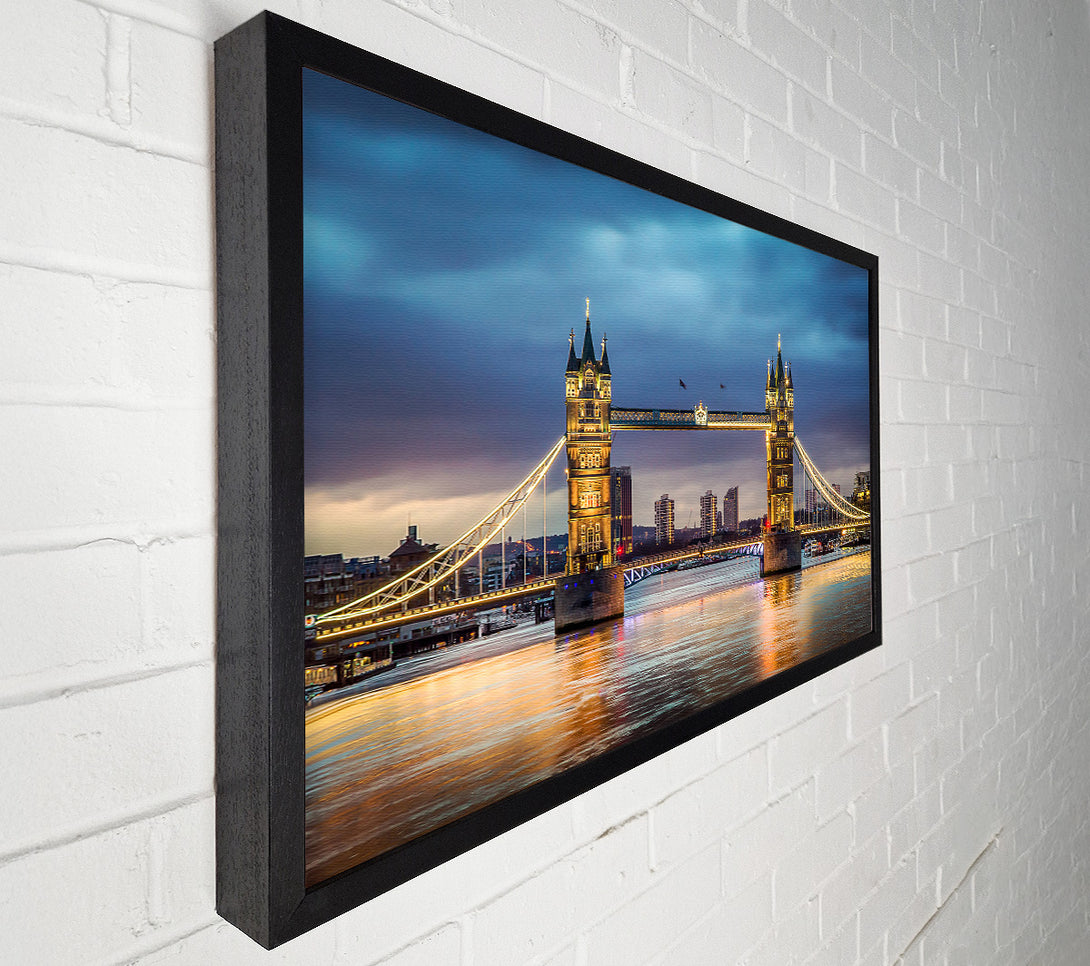  A Canvas Print of Tower Bridge Night Glow Canvas Print