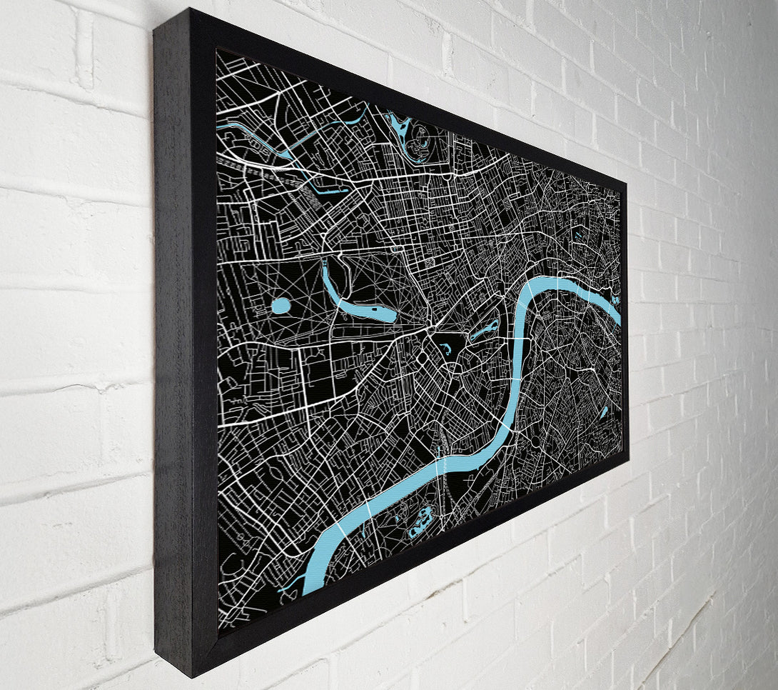  A Canvas Print of The Map Of London Thames 2 Canvas Wall Art