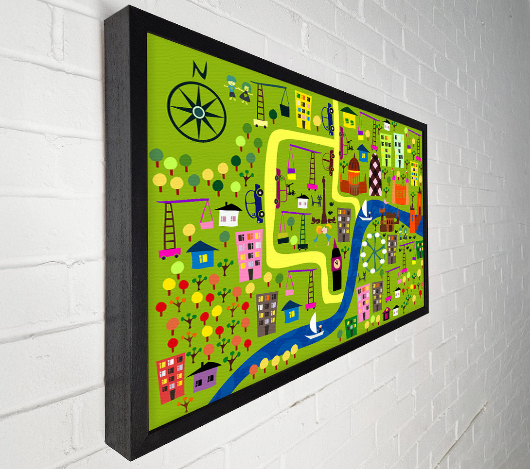  A Canvas Print of Childs Map Of The City Canvas Art