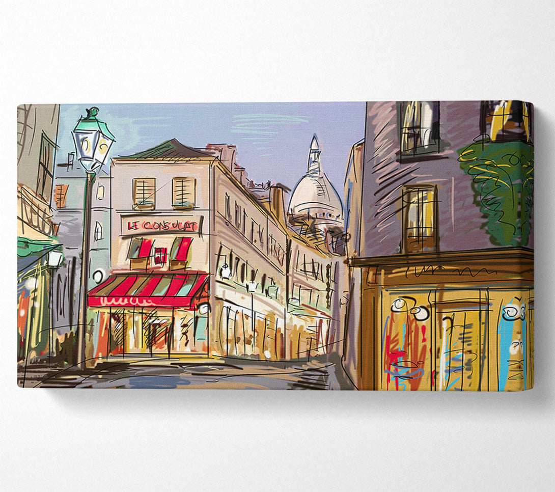  A Canvas Print of City Streets 4 Canvas Print