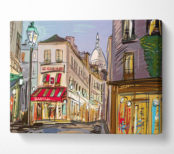  A Canvas Print of City Streets 4 Canvas Print