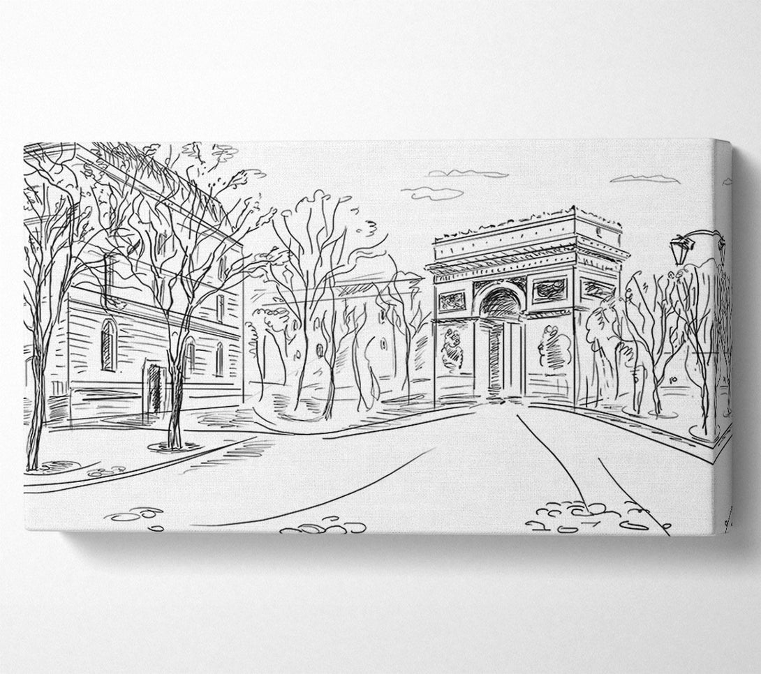  A Canvas Print of Arc De Triomphe 1 Canvas Print